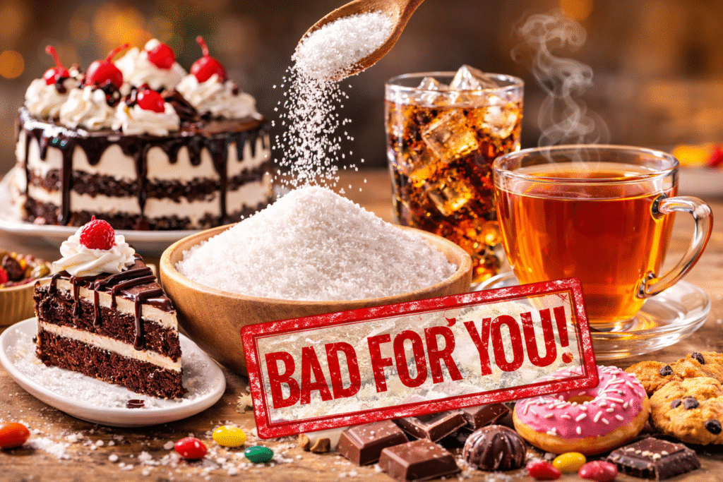 Sweet indulgence and warning displayed