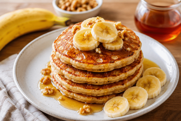 healthy banana pancake